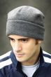 men's cancer hats - chemo cap for men in soft fleece - charcoal