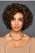 Short curly bob wig with tight spirals and volume, natural shine and face-framing shape
