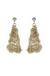 Hand Crocheted Gold Plated Chainmaille Statement Earrings