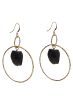 Gemstone Loop Drop Earrings | Semi-Precious Gemstone Earrings
