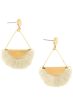 Gold and Ivory Fringe Post Earrings | Hypoallergenic and Nickel Free