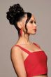 Clip It Classy Hairpiece by Kim Kimble |Heat Resistant Curly Bun Hairpiece