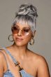 Sleek Style Bun & Bangs by Kim Kimble | Heat Resistant, Bun Hairpiece with Bangs