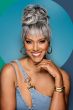 Sleek Style Bun & Bangs by Kim Kimble | Heat Resistant, Bun Hairpiece with Bangs