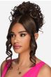 LBPB Violet by Vivica Fox | Clip In Curly Bun and Lace Front Bang