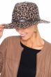 Stacy Leopard Print Buckle Fedora | Fashionable Fedora Hats for Women
