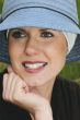 Wide headband to wear underneath hats for full head coverage