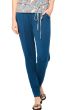 Woman in blue bamboo yoga pants