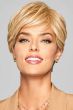 A short layered pixie cut wig with side swept bangs