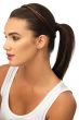 Woman in a dark brown fishtail braid headband