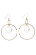 Gemstone Loop Drop Earrings | Semi-Precious Gemstone Earrings