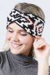Red & Black Aztec Twist Ear Warmer Headband | Chic Ear Warmer Headbands for Women