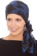 100% Silk Square Scarf | Abstract Silhouette Blue