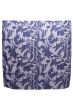 100% Silk Square Scarf | Abstract Silhouette Denim