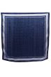 100% Silk Square Scarf | Navy Ditsy
