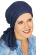 pre-tied scarves for cancer patients - crinkle blue