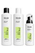 Nioxin 2 hair system including shampoo, conditioner and treatment