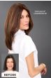 Top Flex 12 Inch Human Hair Hair Topper by Jon Renau | Remy Human Hair, Lace Front, Monofilament