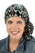 slinky headwrap pre-tied scarf - with ruffles worn to the side