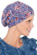 Woodblock Flower Slouchy Beanie | Hand Printed Cotton Hat
