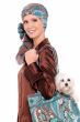 Cotton Woodblock Print Head Scarf and Tote Bag Set with Scrunchie