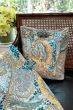Cotton Woodblock Print Head Scarf and Tote Bag Set with Scrunchie