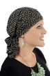 side view of slinky headwrap pre-tied scarf