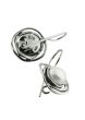 Sterling Silver Earrings | White Pearl Spirals