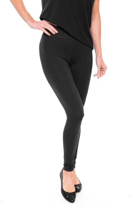 Black bamboo leggings