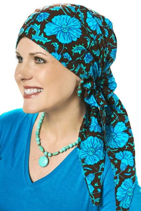 Hannah Head Wrap - Worn like a head scarf tied in a bow.