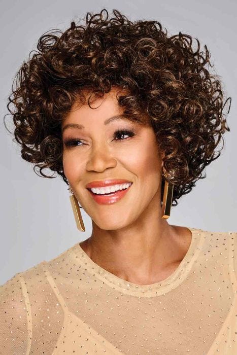 Leilani Wig by Kim Kimble | Curly V‑Stacked Heat‑Friendly Wig with Lace Front