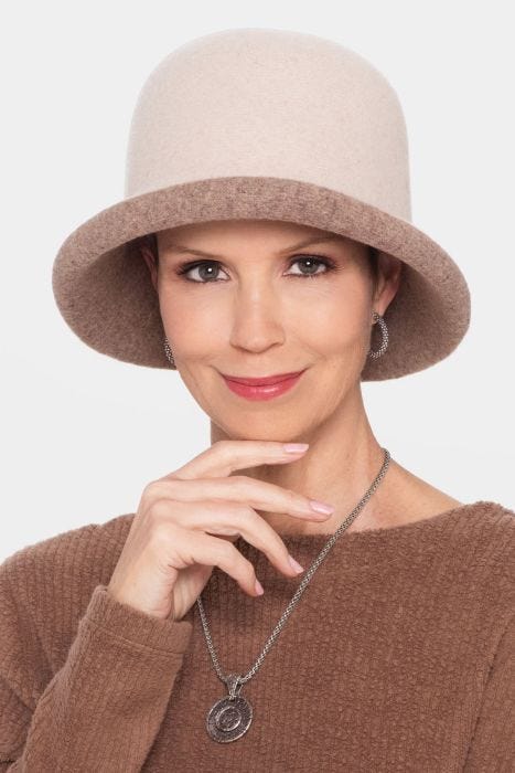 Neve Wool Two-Tone Bucket Hat | Wool Bucket Hats for Women