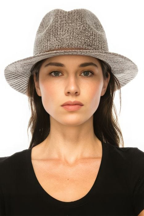 Katie Fedora Hat | Chenille Fedora Hat for Women