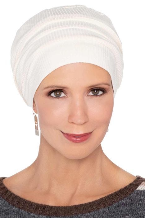 Tiffany Turban in Ribbed Bamboo Viscose | Day & Sleep Caps for Cancer Patients