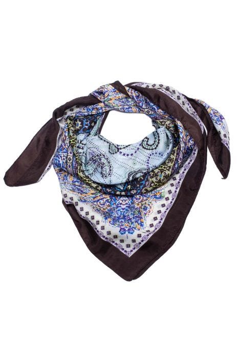 100% Silk Square Scarf | Blanche Paisley