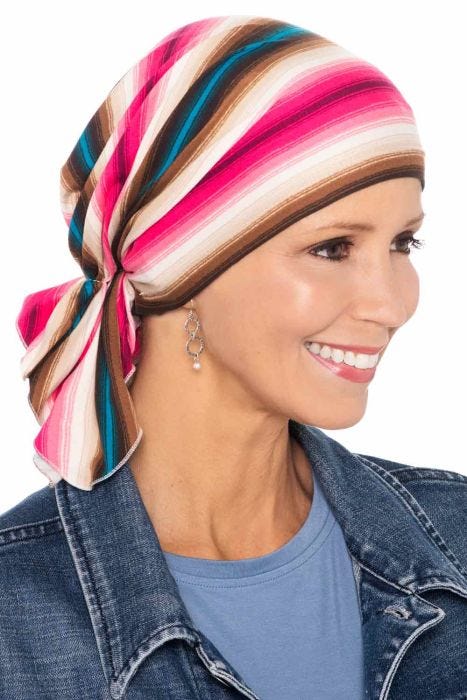 Slip On Slinky Headwrap Pre-Tied Head Scarf | Sierra Sunset - Modal