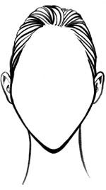 diamond  face shape drawing