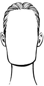 oblong face shape drawing