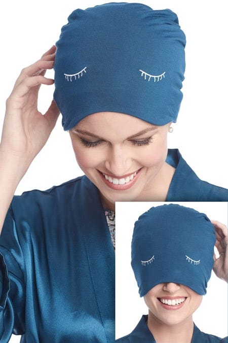 Bamboo Eyelash Sleep Cap and Eye Mask