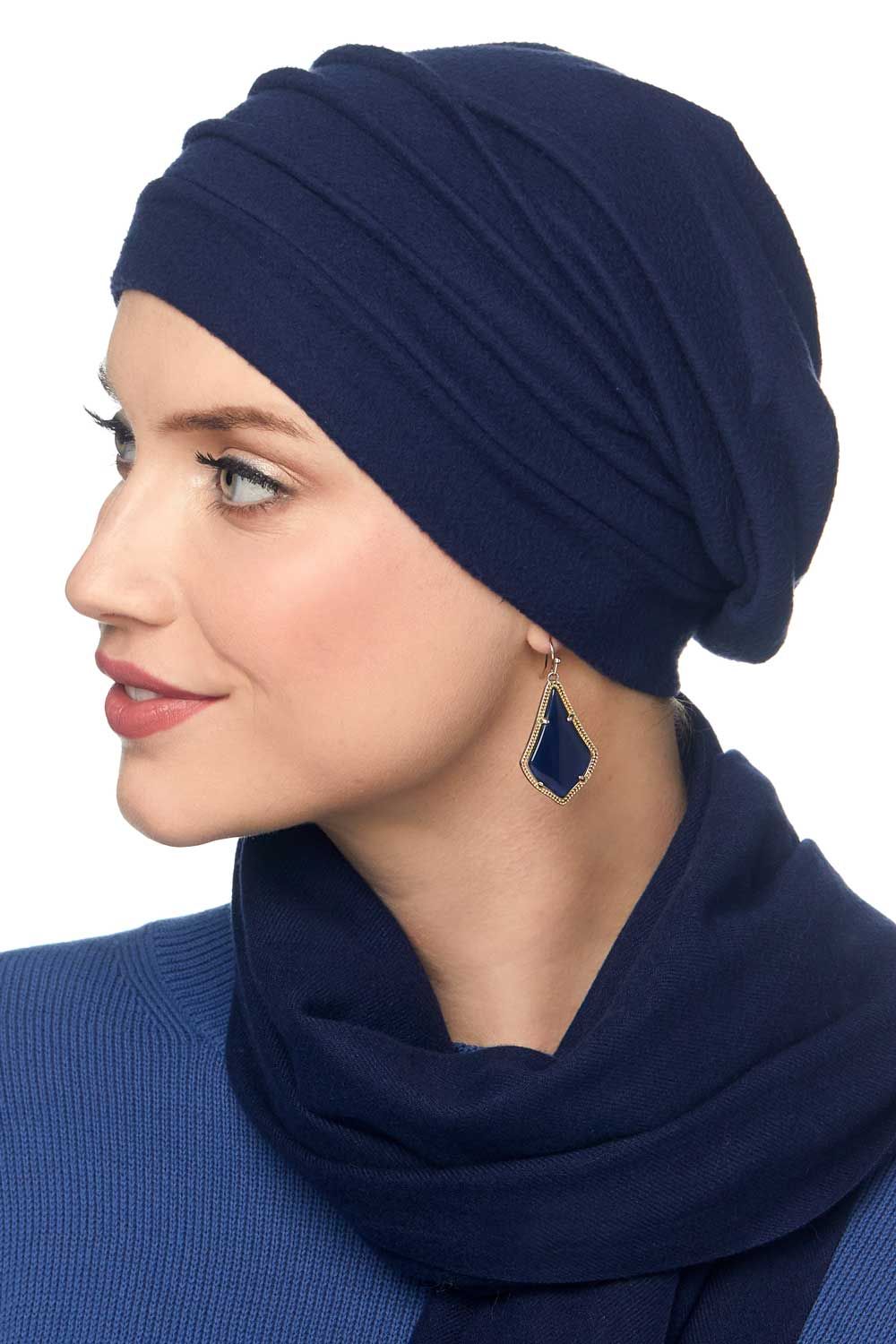 Fleece Beanie Hat Chemo Headwear Cancer Cap Ladies Head Covering Womens Hat Luxury Fleece Cloche Ladies Cancer Headwear Chemo  main image 3